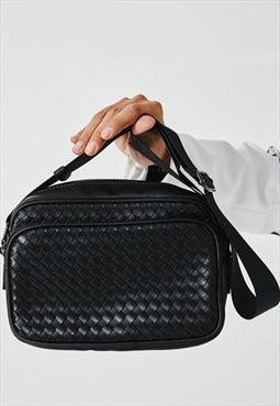 Men's hand-woven textured messenger bag A VOL.2