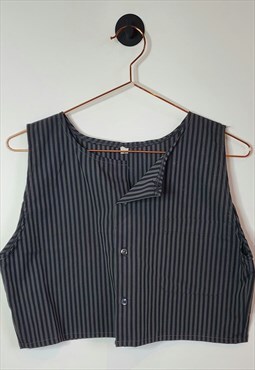 Reworked Vintage Crop Shirt Size 12-14 