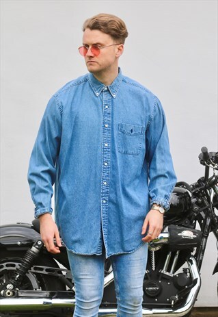 RALPH LAUREN USA HEAVYWEIGHT DENIM SHIRT