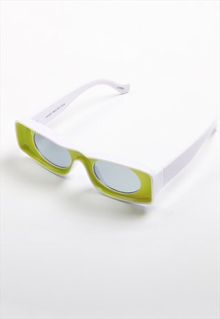 Pastel 3D Tinted Cat Eye Sunglasses - Green
