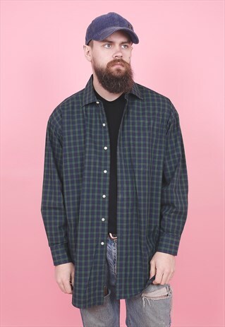 VINTAGE TOMMY HILFIGER CHECK SHIRT /R8431