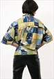 CASUAL LAND ABSTRACT PATTERN 90S VINTAGE SHIRT 18109