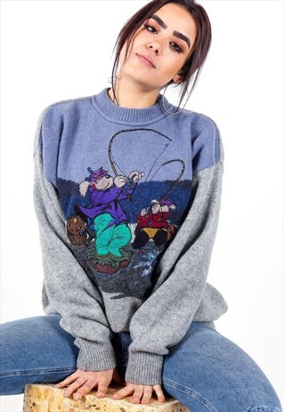 VINTAGE EMBROIDERED KNIT JUMPER K635