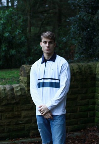 VINTAGE WHITE LACOSTE POLO SHIRT