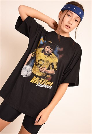 VINTAGE 90'S RETRO GRUNGE SPORTS FOOTBALL TOP T-SHIRT TEE