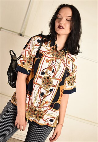 VINTAGE 90S OVERSIZED EASTERN INSPIRED SHIRT TOP
