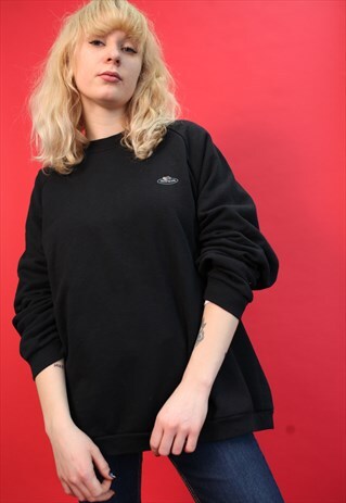 VINTAGE ESSENTIAL BLACK RAGLAN SWEATSHIRT