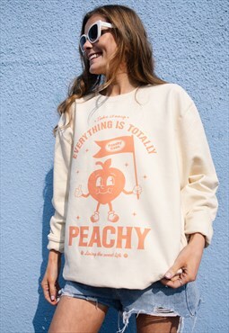 Everything Is Peachy Women's Graphic Sweatshirt