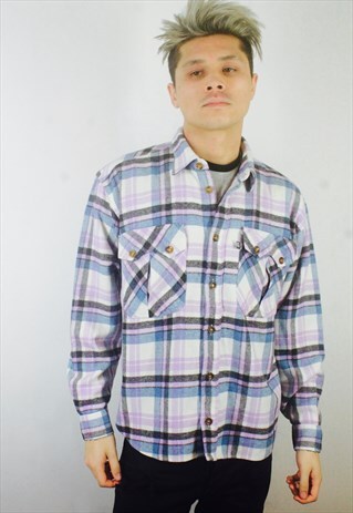 VINTAGE 90S CHECK FLANNEL SHIRT