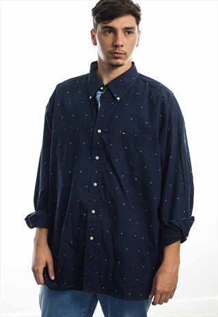 VINTAGE TOMMY HILFIGER LOGO SHIRT 90S XXL 11.9