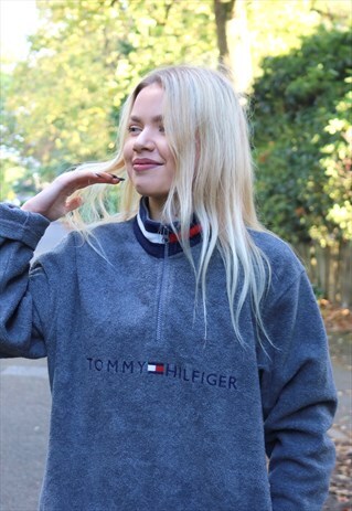 GREY TOMMY HILFIGER SPELL OUT FLEECE