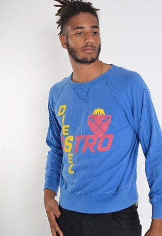 VINTAGE DIESEL SWEATSHIRT JUMPER 90'S BLUE
