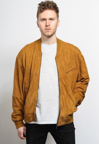 VINTAGE SUEDE BOMBER JACKET