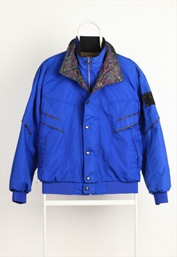 Vintage Asics Windbreaker Insulated Jacket Purple