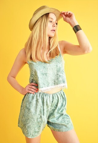 90'S BOHO FESTIVAL ABSTRACT RUSTIK PATTERN CO-ORD TWO PIECE