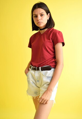 90'S RETRO LYCRA GRUNGE JERSEY TOP TEE