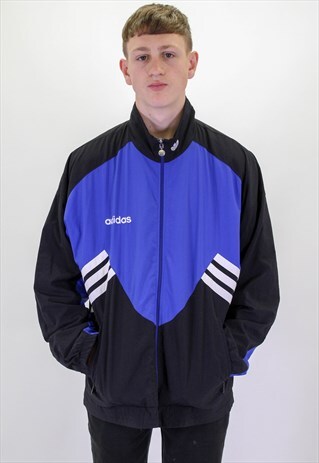 VINTAGE ADIDAS SHELL JACKET IN BLUE XL