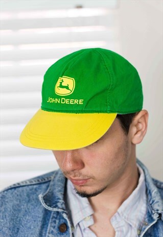 VINTAGE JOHN DEERE BASEBALL CAP LOGO 90S ONE SIZE 2.0