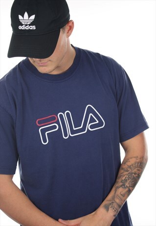VINTAGE FILA SPELL OUT T SHIRT TEE