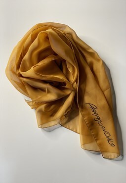 Scribble logo scarf mustard