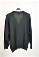 VINTAGE 90S CARDIGAN IN DARK GREEN