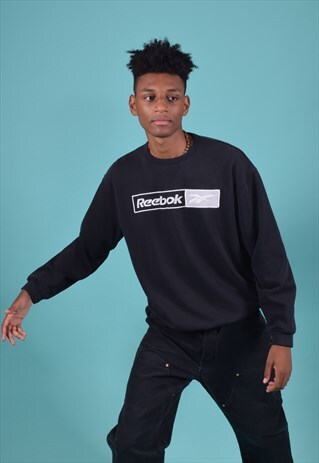 VINTAGE REEBOK BLACK SWEATSHIRT