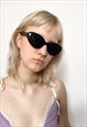 VINTAGE Y2K ICONIC OVAL SUNGLASSES IN BLACK