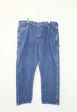 Vintage Lee carpenter trousers in blue. Best fits W39