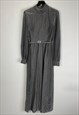 Bernard Freres Maxi Silver Glitter Dress Party 