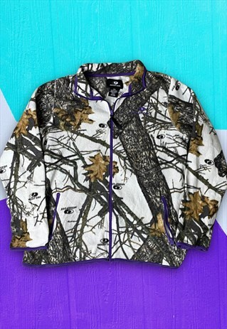 VINTAGE MOSSY OAK WOODLAND PRINT FLEECE