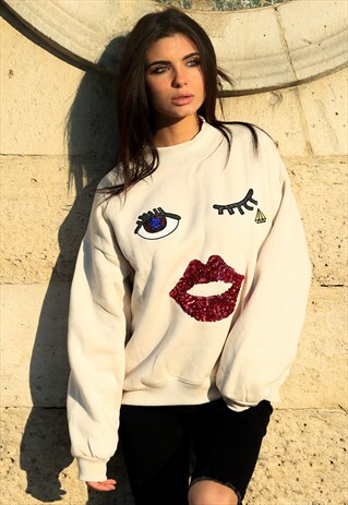 LOVE YOUR FACE HIGH NECK SWEATSHIRT