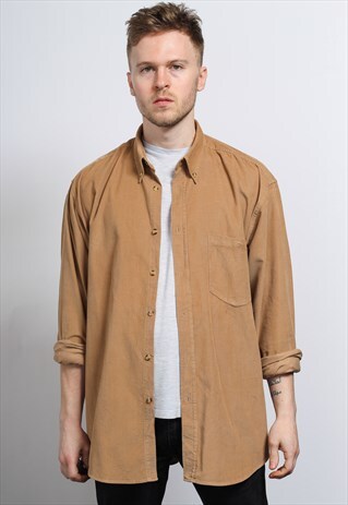 VINTAGE CORDUROY SHIRT BROWN