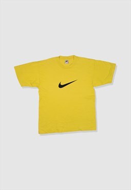 Vintage 90s Nike Swoosh Logo T-Shirt in Yellow