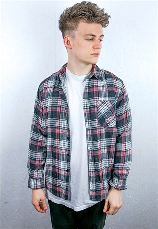 VINTAGE CHECK FLANNEL SHIRT