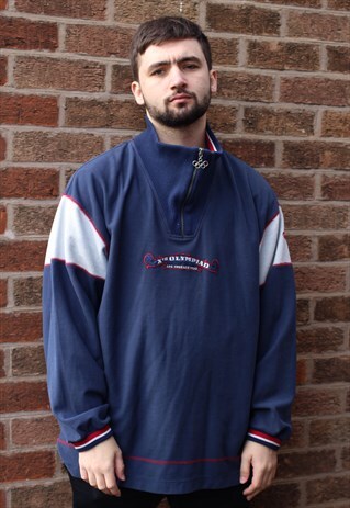 VINTAGE ADIDAS OLYMPIC HALF ZIP SWEATSHIRT