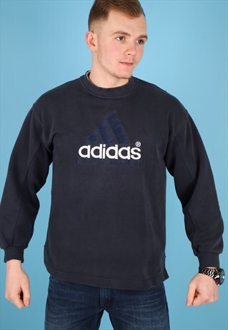 VINTAGE ADIDAS SWEATSHIRT IN NAVY BLUE NSW38