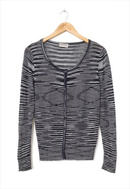 MISSONI Cardigan Sweater Striped Grey