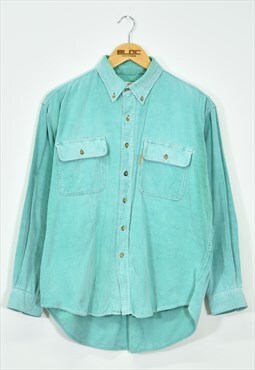 Vintage Corduroy Shirt Blue Medium