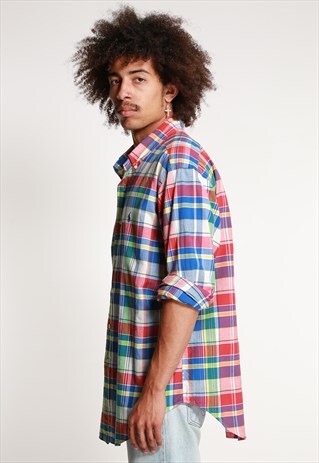 90'S RALPH LAUREN CHECKED LONG SLEEVED SHIRT