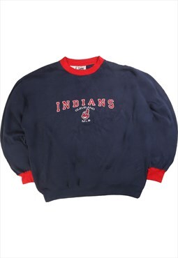 Vintage 90's Lee Sweatshirt Indians Cleveland NFL Navy