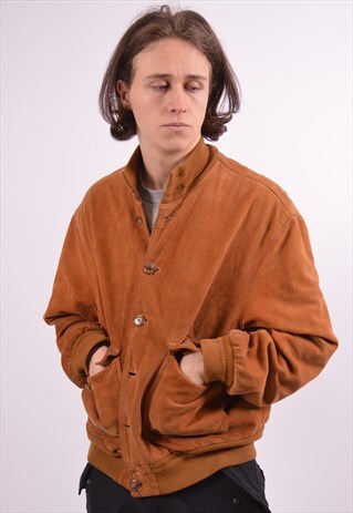 VINTAGE LEATHER SUEDE JACKET BROWN