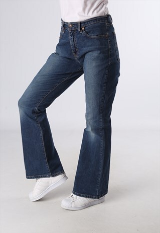 LEVIS 584 DENIM JEANS BOOTCUT FLARED LEG UK 12 (E9BE)