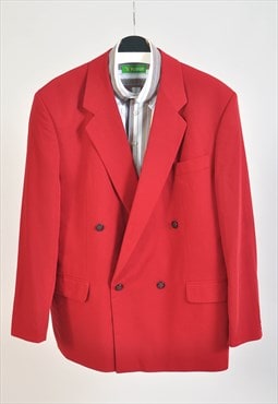 Vintage 90s double breasted blazer in red