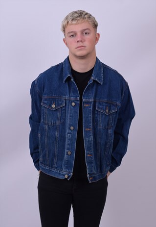 VINTAGE 90'S BLUE DENIM JACKET SIZE LARGE