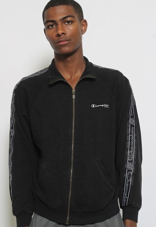 VINTAGE CHAMPION 1/4 TAPE LOGO ZIP SWEATSHIRT