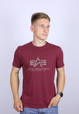 Vintage Alpha Industries Mens Logo T-shirt Top