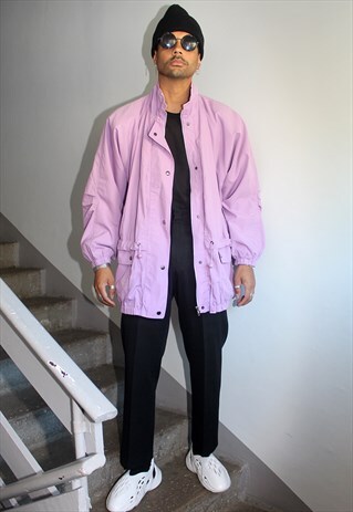 VINTAGE 90S C&A OVERSIZED LILAC PARKA JACKET