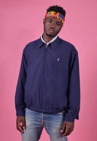 RALPH LAUREN NAVY HARRINGTON JACKET
