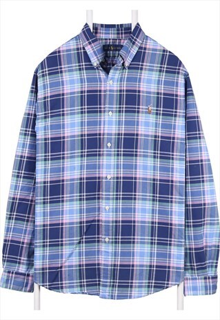Vintage 90's Ralph Lauren Shirt Long Sleeve Button Up Check