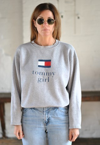 VINTAGE 90'S TOMMY GIRL GREY SWEATER